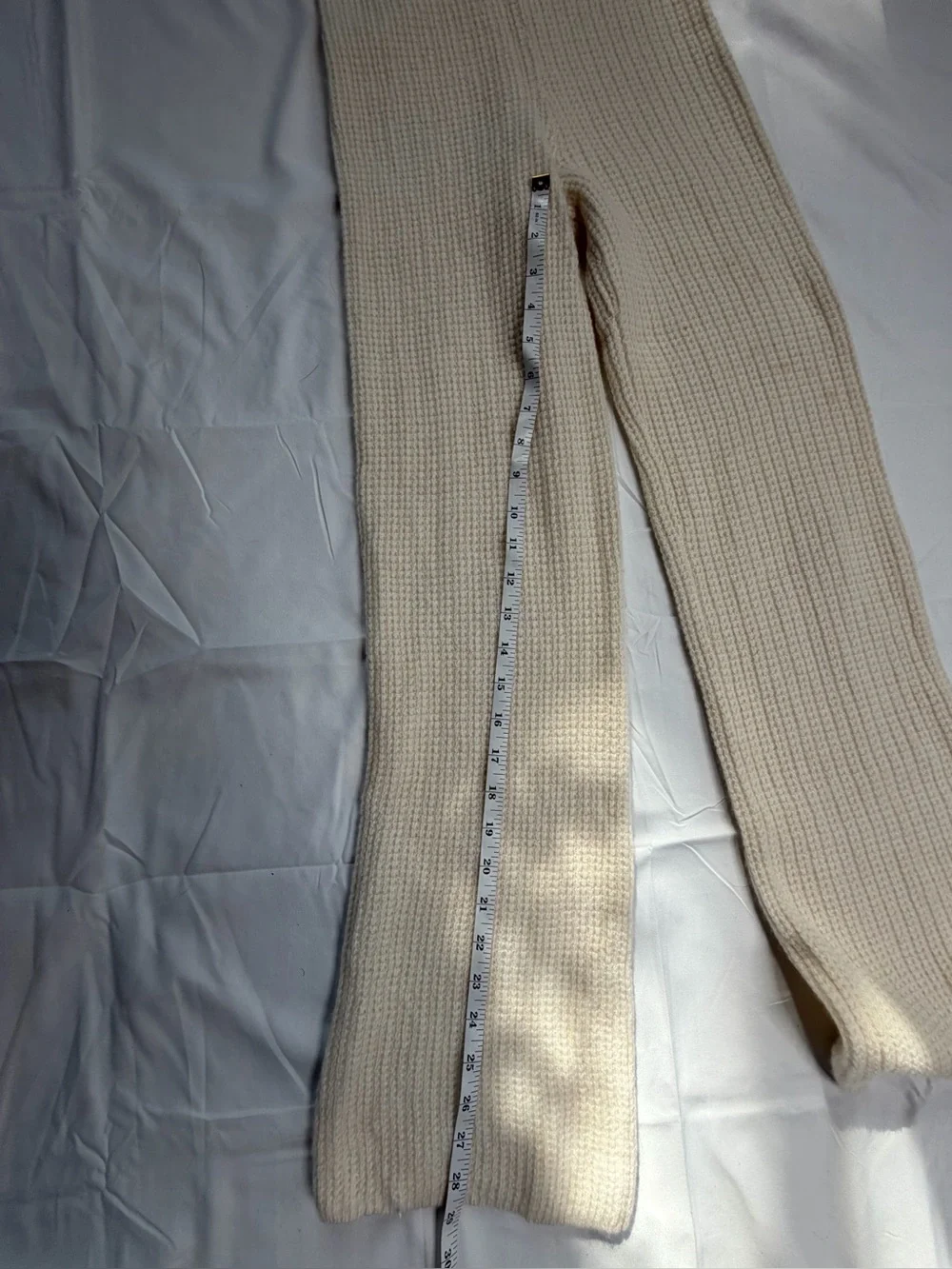 ALO Yoga Cream Wide-Leg Knit Pants